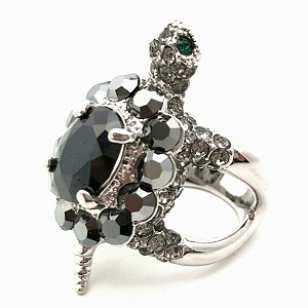 Ring Schildpad bezet met Swarovski